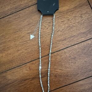 Guess Twisted Silver Necklace